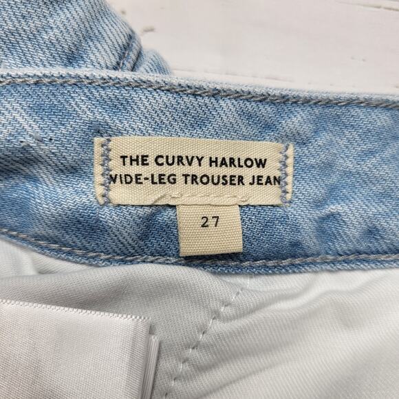 Madewell Curvy Harlow Wide Leg Airy Trouser Jeans Light Noll Wash Baggy 27 - Picture 11 of 12